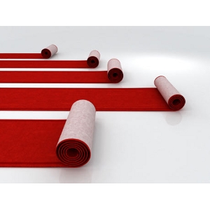 m² Teppich "Standard rot"  2m breit, ohne Verlegen (B1)